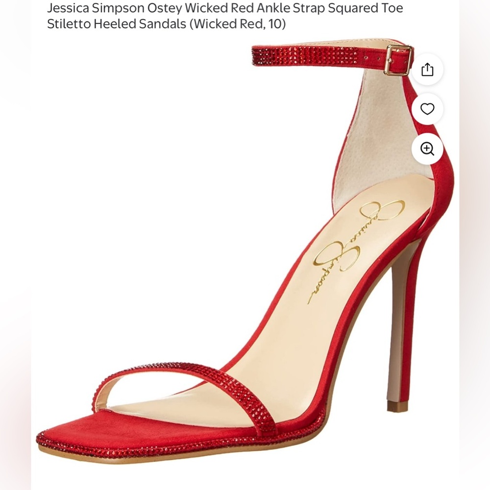 Jessica Simpson Red Ankle Strap Heels